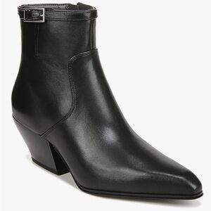 Franco Sarto Sleek Black Ankle Boots